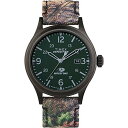 腕時計 タイメックス メンズ Timex x Mossy Oak Men 039 s Expedition Scout 40mm Watch Obsession Camo Fabric Leather Strap腕時計 タイメックス メンズ