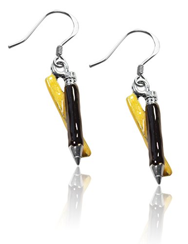 ޤʤ襤 ץ쥼 ꥹޥ ԥ ꥫ Whimsical Gifts Teacher Charm Earrings (Ruler & Pencil, Silver)ޤʤ襤 ץ쥼 ꥹޥ ԥ ꥫ