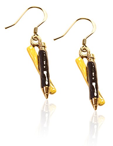 ޤʤ襤 ץ쥼 ꥹޥ ԥ ꥫ Whimsical Gifts Teacher Charm Earrings (Ruler & Pencil, Gold)ޤʤ襤 ץ쥼 ꥹޥ ԥ ꥫ