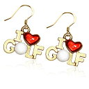 楽天angelica気まぐれなかわいい プレゼント クリスマス ピアス アメリカ Whimsical Gifts Sports Charm Earrings （I Love Golf, Gold）気まぐれなかわいい プレゼント クリスマス ピアス アメリカ