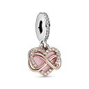 パンドラ ブレスレット チャーム アクセサリー ブランド Pandora Sparkling Infinity Heart Dangle Charm Brace...