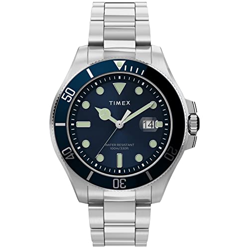 腕時計 タイメックス メンズ Timex Harborside Coast 43mm Silver Blue腕時計 タイメックス メンズ