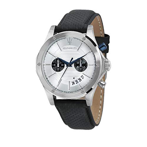 ӻ ޥƥ ꥢ  Maserati Mens Chronograph Quartz Watch with Leather Strap R8871627005ӻ ޥƥ ꥢ 