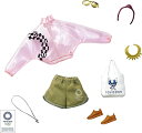 バービー バービー人形 着せ替え 衣装 ドレス Barbie Storytelling Fashion Pack of Doll Clothes Inspired by The Olympic Games Tokyo 2020: Pink Transparent Jacket, Shorts and 6 Accessories Dolls, Gift for 3 to 8 バービー バービー人形 着せ替え 衣装 ドレス