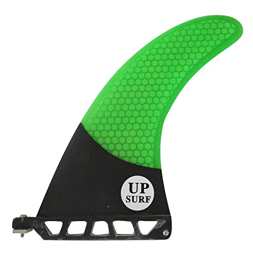 サーフィン フィン マリンスポーツ UPSURF Singel Fin Future 6 Longboard Surfboard Fin 7 039 039 Fiberglass Honeycomb Carbon Professional (Green, 8 039 039 )サーフィン フィン マリンスポーツ