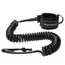 サーフィン リーシュコード マリンスポーツ WOOWAVE SUP Leash 11 Foot Coiled Stand Up Paddle Board Surfboard Leash Stay on Board Ankle Strap with Waterproof Wallet/Phone Case (Black)サーフィン リーシュコード マリンスポーツ