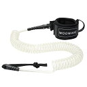 サーフィン リーシュコード マリンスポーツ WOOWAVE SUP Leash 11 Foot Coiled Stand Up Paddle Board Surfboard Leash Stay on Board Ankle Strap with Waterproof Wallet/Phone Case (Clear White Core)サーフィン リーシュコード マリンスポーツ