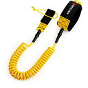 サーフィン リーシュコード マリンスポーツ Abahub Premium Coil SUP Leash, 10 ft Yellow Coiled Paddle Board Leashes, 7.2mm Thick Legrope Strap for Longboard Surfboards, Stand-up Paddleboards, iSUP Replacement Legサーフィン リーシュコード マリンスポーツ