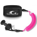 サーフィン リーシュコード マリンスポーツ Own The Wave Premium Coiled Bodyboard Leash - 4' Boogie Board Strap and Double Anti Rust Swivels with Triple Rail Saver - Ankle Strap (Bright Pink)サーフィン リーシュコード マリンスポーツ