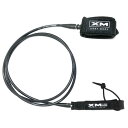 サーフィン リーシュコード マリンスポーツ XM SURF MORE Premium Surfboard Leash, 6ft, Made in USA, Regular Cord Thickness (1/4in,7mm), Key Pocket, Unbreakable Swivels, Detachable Railsaver, All Black, Kink-Free サーフィン リーシュコード マリンスポーツ