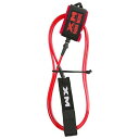 サーフィン リーシュコード マリンスポーツ XM SURF MORE Premium Surfboard Leash, 9ft, Made in USA, Regular Cord Thickness (.270in), Key Pocket, Unbreakable Swivels, Detachable Railsaver, Red Leash, Black Strap, サーフィン リーシュコード マリンスポーツ