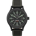 腕時計 タイメックス メンズ Timex Men 039 s TW4B18500 9J Expedition Scout Solar 40mm Black Leather Strap Watch腕時計 タイメックス メンズ