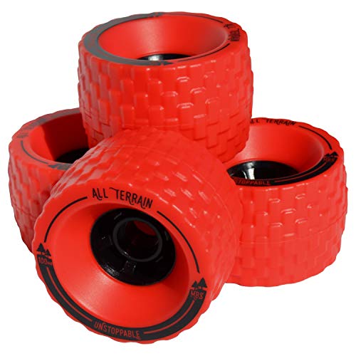   ܡ ȥܡ ǥ MBS All-Terrain Longboard Wheels (4) - Red, 100 mm  ܡ ȥܡ ǥ