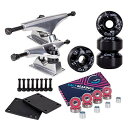 ウィール タイヤ スケボー スケートボード 海外モデル Cal 7 129mm, 139mm Skateboard Trucks, Wheels Combo (Silver Trucks Black Interstellar Wheels, 5 Inch Trucks)ウィール タイヤ スケボー スケートボード 海外モデル