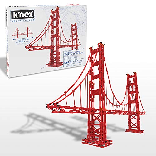 ケネックス 知育玩具 パズル ブロック K'NEX Architecture: Golden Gate Bridge - Build IT Big - Collectible Building Set for Adults & Kids 9+ - New - 1,536 Pieces - Over 3 Feet Long - (Amazon Exclusive)ケネックス 知育玩具 パズル ブロック