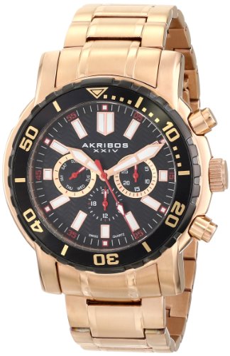 腕時計 アクリボスXXIV メンズ Akribos XXIV Men 039 s 039 Grandiose 039 Swiss Quartz Multifunction Watch - 3 Subdials, Day, Date and GMT On Stainless Steel Bracelet - AK675腕時計 アクリボスXXIV メンズ