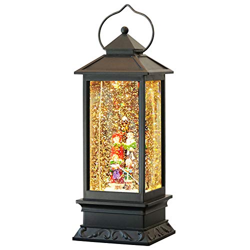 スノーグローブ 雪 置物 インテリア 海外モデル Wondise Christmas Lighted Musical Snow Globes Lantern with Timer, 12 Inches USB Powered and Battery Operated Spinning Water Glittering (Choir)スノーグローブ 雪 置物 インテリア 海外モデル 1