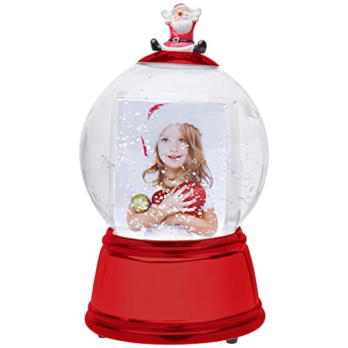 スノーグローブ 雪 置物 インテリア 海外モデル 2 x 2.875 Santa Photo Snow Globe with Red Baseスノーグローブ 雪 置物 インテリア 海外モデル