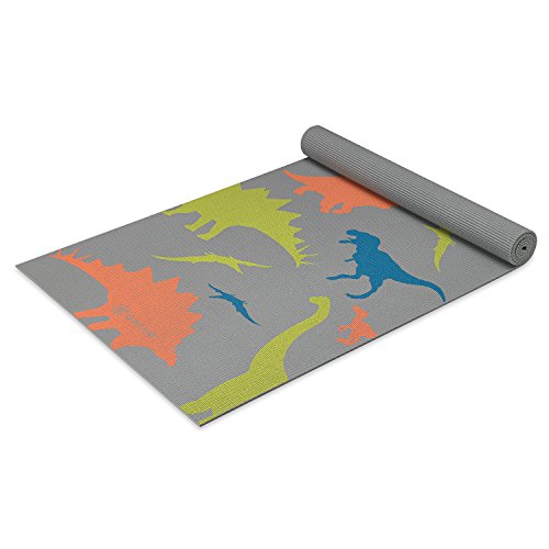 ヨガマット フィットネス Gaiam Kids Yoga Mat Exercise Mat, Yoga for Kids with Fun Prints - Playtime for Babies, Active & Calm Toddlers and Young Children, Dino Zone, 3mmヨガマット フィットネス