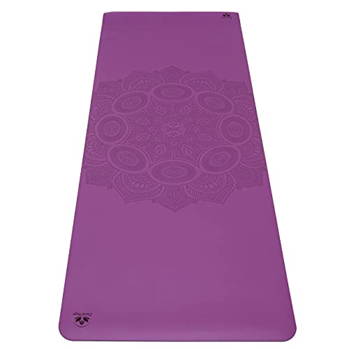 襬ޥå եåȥͥ Premium Clever Yoga Mat - Extra Long Yoga Mat Suitable For All Yoga Types - Workout Mat For Home Or On The Go - Includes Our Perfect Fit Mat Bag - Purple襬ޥå եåȥͥ