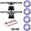 ウィール タイヤ スケボー スケートボード 海外モデル Skateboard Cruiser Trucks and Wheels Package 83A Soft Wheels - ABEC 5 Bearings (53mm 83A Purple, Core 5.25" Silver (8.25"))ウィール タイヤ スケボー スケートボード 海外モデル