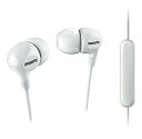 イヤホン 海外 輸入 Philips Big Bass in Ear Headphones with Mic - White (SHE3555WT/27)イヤホン 海外 輸入