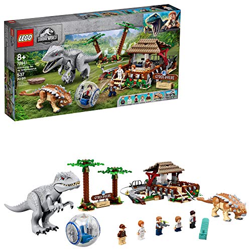 쥴 LEGO Jurassic World Indominus rex vs. Ankylosaurus 75941 Awesome Dinosaur Building Toy for Kids, Featuring Jurassic World Character Minifigures for Hours of Creative Fun (537 Pieces)쥴