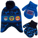 パウパトロール 子供服 ウィンターハット ニット帽 ミトン2組 2-4T 日本サイズ95-110相当 チェイス マーシャル ラブル ブルー キッズ ファション ...