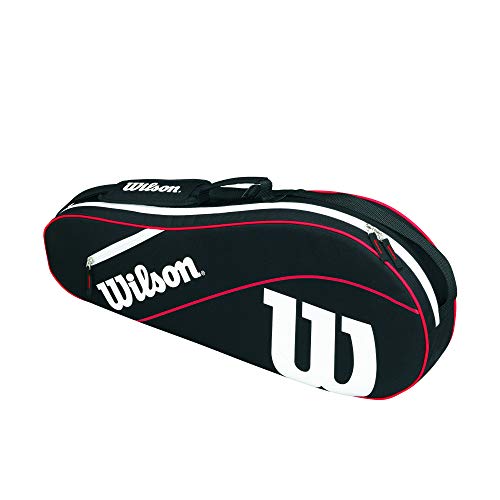 ƥ˥ Хå 饱åȥХå Хåѥå Wilson Advantage III Triple Tennis Racket Bag - Black/White/Red, Holds up to 3 Racketsƥ˥ Хå 饱åȥХå Хåѥå