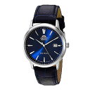 rv IGg Y Orient Men's Symphony III Stainless Steel Japanese Automatic Dress Watch with Leather Calfskin Strap, Blue, 22 (Model: RA-AC0F06L10A)rv IGg Y