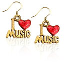 楽天angelica気まぐれなかわいい プレゼント クリスマス ピアス アメリカ Whimsical Gifts Music Lovers Charm Earrings （I Love Music, Gold）気まぐれなかわいい プレゼント クリスマス ピアス アメリカ