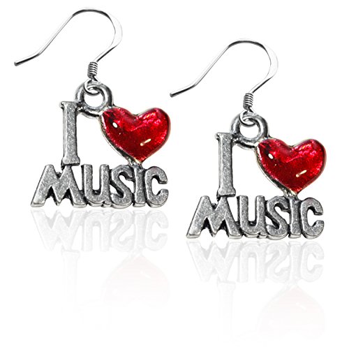 楽天angelica気まぐれなかわいい プレゼント クリスマス ピアス アメリカ Whimsical Gifts Music Lovers Charm Earrings （I Love Music, Silver）気まぐれなかわいい プレゼント クリスマス ピアス アメリカ