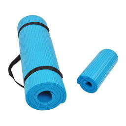 ヨガマット フィットネス Signature Fitness All Purpose 1/2-Inch Extra Thick High Density Anti-Tear Exercise Yoga Mat and Knee Pad with Carrying Strap, Blueヨガマット フィットネス