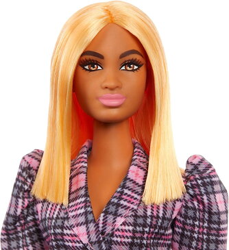 バービー バービー人形 ファッショニスタ 【送料無料】Barbie Fashionistas Doll #161 with Puff Sleeve Plaid Blazer Dress, Toy for Kids 3 to 8 Years Oldバービー バービー人形 ファッショニスタ