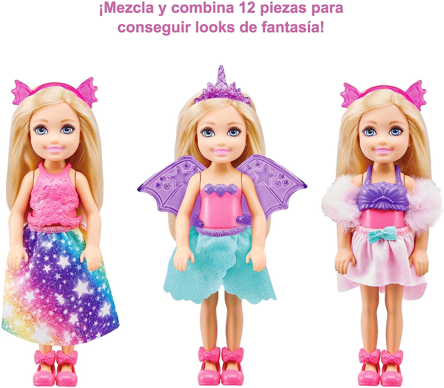 バービー バービー人形 Barbie Dreamtopia Chelsea Doll and Dress-Up Set with 12 Fashion Pieces Themed to Princess, Mermaid, Unicorn and Dragon, Gift for 3 to 7 Year Oldsバービー バービー人形 3