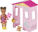 バービー バービー人形 Barbie Skipper Babysitters Inc. Accessories Set with Small Toddler Doll Pink Playhouse, Plus Pinwheel, Teddy Bear Cup, Gift for 3 to 7 Year Oldsバービー バービー人形