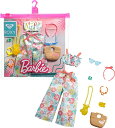 バービー バービー人形 着せ替え 衣装 ドレス Barbie Storytelling Fashion Pack of Doll Clothes Inspired by Roxy: Matching Floral Top Pants with 7 Accessories Dolls Including Pineapple Purse, Gift for 3 to 8 Yバービー バービー人形 着せ替え 衣装 ドレス