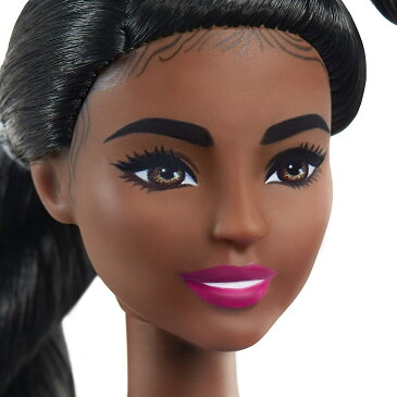 【送料無料】バービー Barbie ファッショニスタ 146 義足着用 星のプリントとフリルのワンショルダー シルエットの青いドレス