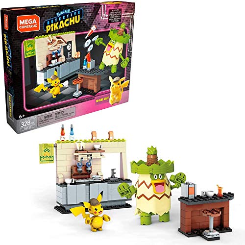 メガブロック メガコンストラックス 組み立て 知育玩具 Mega Construx Pokemon Detective Pikachu Hi-hat Caf Construction Set with Character Figures, Building Toys for Kids (328 Pieces)メガブロック メガコンストラックス 組み立て 知育玩具