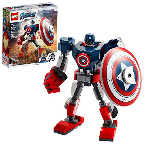 レゴ クラシック レゴ LEGO Marvel Avengers Classic Captain America Mech Armor 76168 Collectible Captain America Shield Building Toy, New 2021 (121 Pieces)レゴ