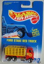 ホットウィール マテル ミニカー ホットウイール Hot Wheels RED/Yellow Ford Stake ED Truck #237 3 Spokeホ...