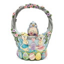 エネスコ Enesco 置物 インテリア 海外モデル アメリカ Jim Shore Heartwood Creek Easter Basket with 4 E...