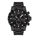 腕時計 ティソ メンズ Tissot mens Supersport Chrono Stainless Steel Casual Watch Black T1256173305100腕時計 ティソ メンズ その1