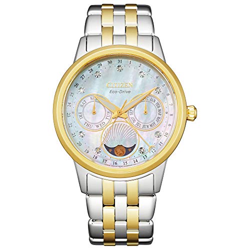 腕時計 シチズン 逆輸入 海外モデル 海外限定 Citizen Women's Eco-Drive Calendrier, Moon Phase Diamond...