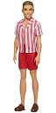 バービー バービー人形 ケン Ken Barbie Ken 60th Anniversary Doll 1 in Throwback Beach Look with Swimsuit Sandals for Kids 3 to 8 Years Oldバービー バービー人形 ケン Ken