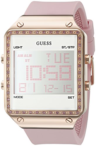 腕時計 ゲス GUESS レディース U0700L2 GUESS Rose Gold-Tone Pink Digital Stain Resistant Silicone Watch. with Day, Date, 24 Hour Military/Int'l Time, Dual Time Zone + Alarm. Color: Pink (Model: U0700L2)腕時計 ゲス GUESS レディース U0700L2