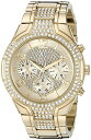 rv QX GUESS fB[X U0628L2 GUESS Women's Gold-Tone Stainless Steel Crystal Embellished Bracelet Watch with Day, Date + 24 Hour Military/Int'l Time. Color: Gold-Tone (Model: U0628L2)rv QX GUESS fB[X U0628L2