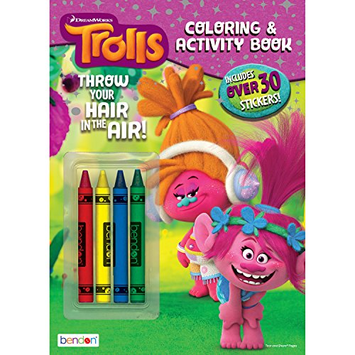 ȥ륺 ꥫľ͢ ˥ ǲ ɥ꡼ DreamWorks Trolls 32-Page Coloring &Activity Book with 4 Crayons 39958 Bendonȥ륺 ꥫľ͢ ˥ ǲ ɥ꡼