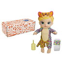 ベビーアライブ 赤ちゃん おままごと ベビー人形 Baby Alive Rainbow Wildcats Doll, Leopard, Accessories, Drinks, Wets, Leopard Toy for Kids Ages 3 Years and Up, Blonde Hair (Amazon Exclusive)ベビーアライブ 赤ちゃん おままごと ベビー人形