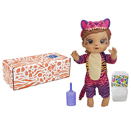 ベビーアライブ 赤ちゃん おままごと ベビー人形 Baby Alive Rainbow Wildcats Doll, Tiger, Accessories, Drinks, Wets, Tiger Toy for Kids Ages 3 Years and Up, Brown Hair (Amazon Exclusive)ベビーアライブ 赤ちゃん おままごと ベビー人形